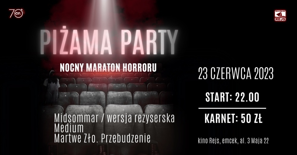 PIŻAMA PARTY baner na FB wydarzenie